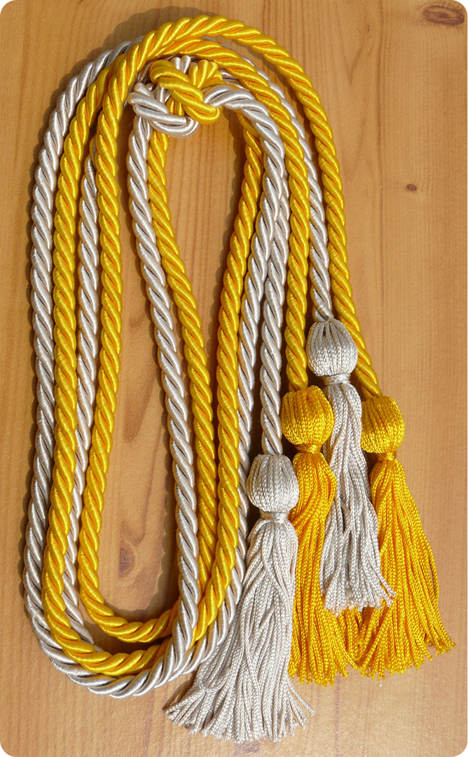 Graduation honor cords gold and silver