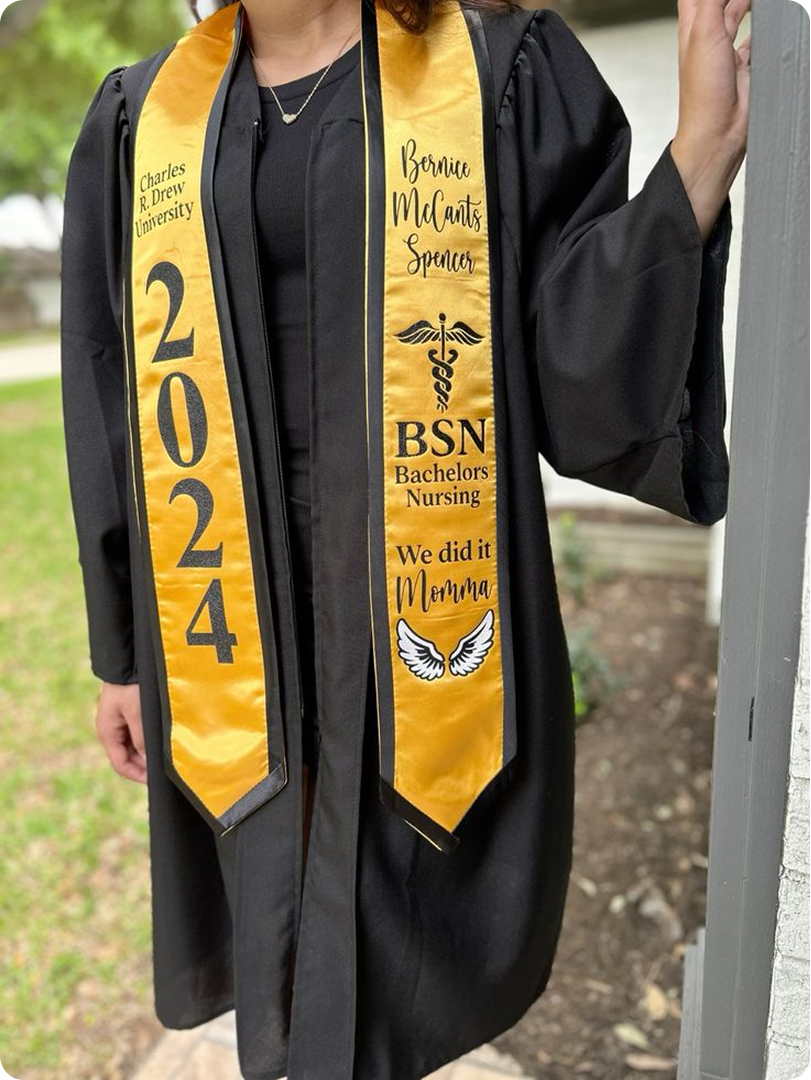 Custom graduation stole