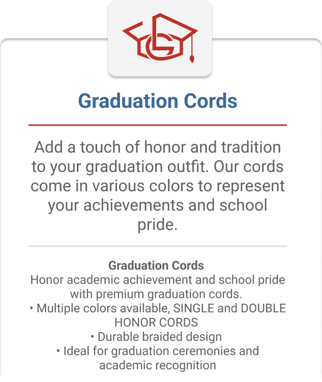 Graduation cords service card