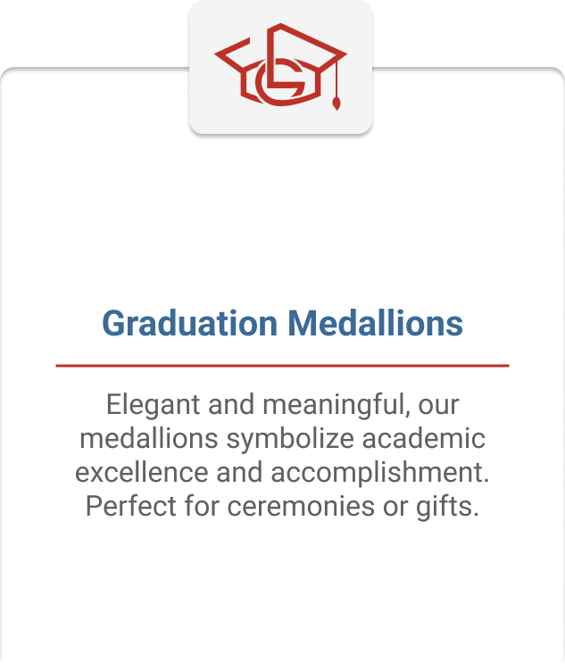 Graduation medallions service card